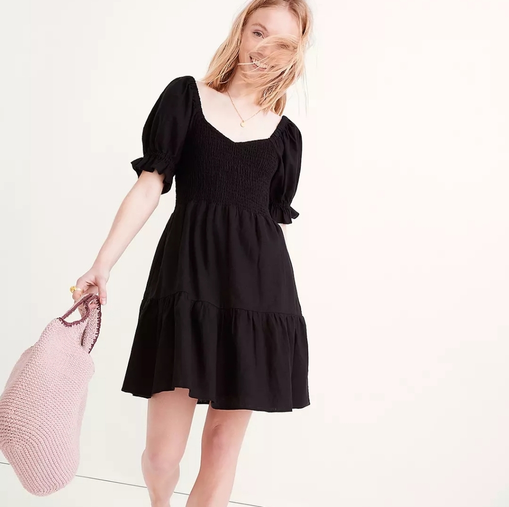 Lucie Smocked Mini Dress XS